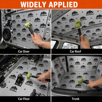 RynoGuard Tapis insonorisant léger en aluminium pour voiture, feuille d'amortissement acoustique en caoutchouc butyle pour voiture