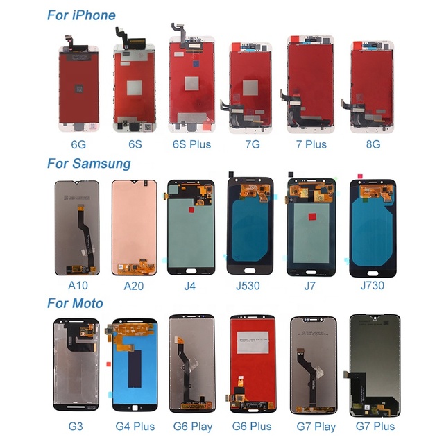 Wholesale All Phone Screen Mobile Folder Display Lcd Touch Screen for Samsung Tecno Iphone Xiaomi Display With Frame