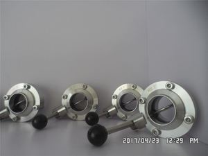 Vanne papillon sanitaire en acier inoxydable Dn50 Tri trèfle Dn80 Ss 316 Ansi manuel 316 vanne papillon - Product Image 5