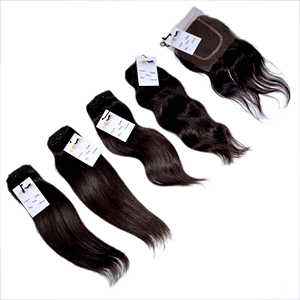 ช่อผมแท้บราซิลเลียนตรงจากธรรมชาติ,ปิดด้วยผ้าลูกไม้ปิดด้วยผ้าสวิสบางแบบโปร่งใส - Product Image 2