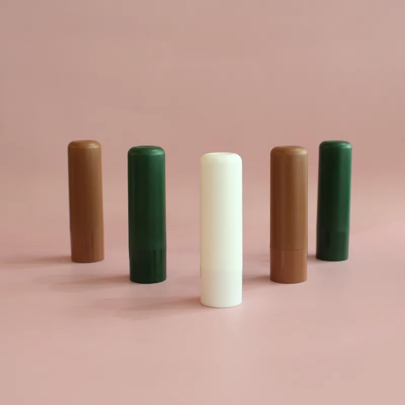 Hot selling lovely white green brown lipbalm container wholesale high quality custom empty lip balm tube