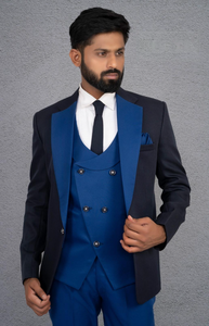 Conjunto de traje formal profesional para hombre, chaqueta clásica de un solo pecho con chaleco transpirable, pantalón para ceremonias de boda, fiestas - Product Image 3
