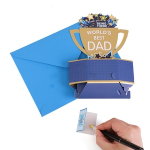 Tarjeta de Felicitación 3D Personalizada para el Dí<span class=keywords><strong>a</strong></span> del <span class=keywords><strong>Padre</strong></span>, Tarjeta Pop-up de Papel, Tarjeta de Cumpleaños para el Mejor Papá del Mundo, Venta al Por Mayor - Product Image 3