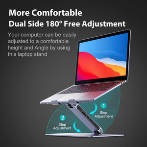 Suministro de fábrica 4K 60Hz 5Gbps transferencia de datos plegable vertical USB C Hub aluminio portátil soporte altura ajustable - Product Image 3