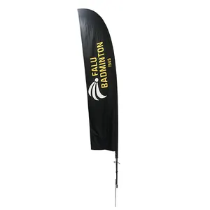 Bannières volantes personnalisées publicitaires, drapeau de plage en forme de goutte d'eau, en forme de plume