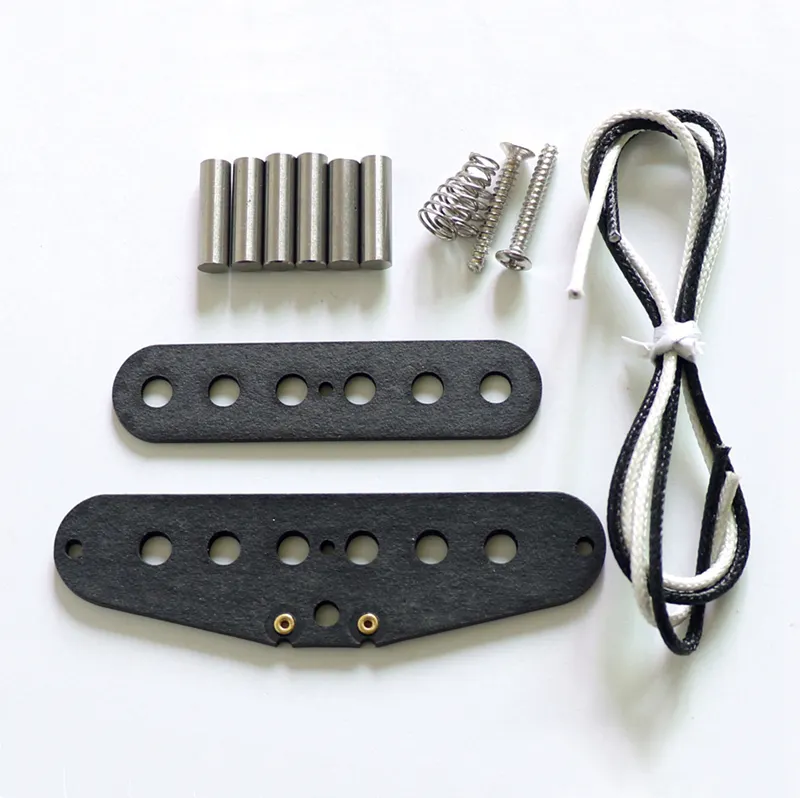 Kit de captadores de guitarra de bobina única ST com placa de fibra vulcanizada e ímã Alnico para captadores de guitarra de qualidade