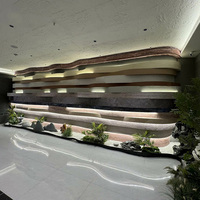 Panneau mural moderne ultra-fin en pierre souple étoile et lune, ardoise flexible en terre battue, pour fond de porte, salon, villa