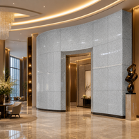 Panneau de revêtement incurvé moderne en granit blanc G303 poli, personnalisé en usine en Chine, pour façade de bâtiment