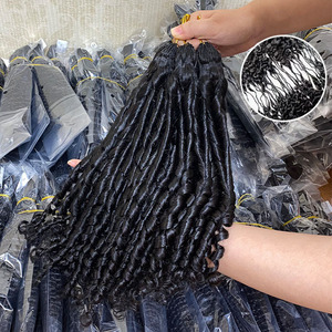 Vente en gros de tresses au crochet bouclées Pissy, cheveux humains 100% vierges, tresses de cheveux humains d'apparence naturelle - Product Image 4