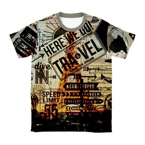 T-shirt de sport pour homme de haute qualité, sublimation, logo personnalisé imprimé, col rond, léger, respirant, fitness - Product Image 1