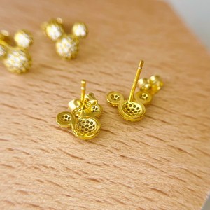 <span class=keywords><strong>Orecchini</strong></span> <span class=keywords><strong>personalizzabili</strong></span> topolino in oro bianco placcati eleganti gioielli in zircone alla moda per fidanzamenti di feste di matrimonio - Product Image 4