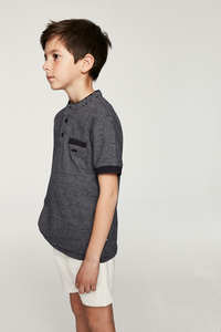 Cuello clásico de primera calidad en contraste Nuevo diseño Cómodo Kid Camisetas para venta al por mayor - Product Image 3