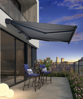 Auvent électrique en aluminium à cassette intégrale, rétractable, pour terrasses, fenêtres, auvents extérieurs, protection UV, gris, prix d'usine