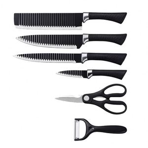 Ensemble de couteaux de précision ergonomiques en acier inoxydable 6 pièces Revêtement antiadhésif Cadeau pour la cuisine à domicile Présenté dans un coffret cadeau coloré - Product Image 4