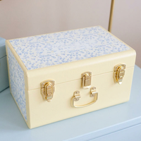 Coffre de rangement métallique de luxe, boîte décorative pour souvenirs, organisateur empilable pour couvertures et vêtements, avec quincaillerie dorée