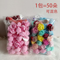Fleurs artificielles en mousse PE faites à la main, roses aux couleurs variées, fournitures pour la fabrication de couronnes d'ours en mousse