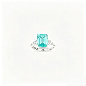 Classic 925 <b>Silver</b> Paraiba Color Green <b>Garnet</b> <b>Ring</b> for Daily Wear - Product Image 1