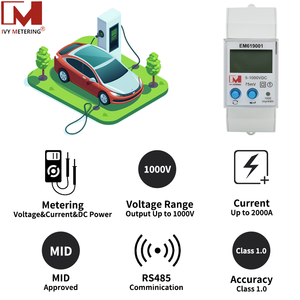 RS485 Din ray OEM ile elektrikli araç şarj istasyonu ölçüm ve güneş enerjisi metre için IVY kompakt DC enerji ölçer - Product Image 2