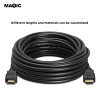 Câble HDMI mâle-mâle plaqué or haute vitesse certifié CE OEM, compatible 3D 1080P 2160P 4K, longueurs variées (1M, 1.5M, 2M, 3M, 5M, 10M, 15M, 20M, 25M, 30M)