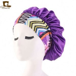 Bonnet en satin ajustable personnalisé avec logo, imprimé floral et large bande unie, idéal pour un usage quotidien unisexe en extérieur - Product Image 5