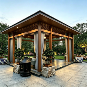 Pagode de <span class=keywords><strong>jardin</strong></span> antique personnalisée <span class=keywords><strong>en</strong></span> usine chinoise Pavillon extérieur Gazebo <span class=keywords><strong>en</strong></span> <span class=keywords><strong>bois</strong></span> d'extérieur - Product Image 3