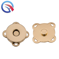 Kancing Magnet Bulat 18mm Warna Merah Tembaga, Magnet Kuat untuk Tas, Pakaian, Dompet
