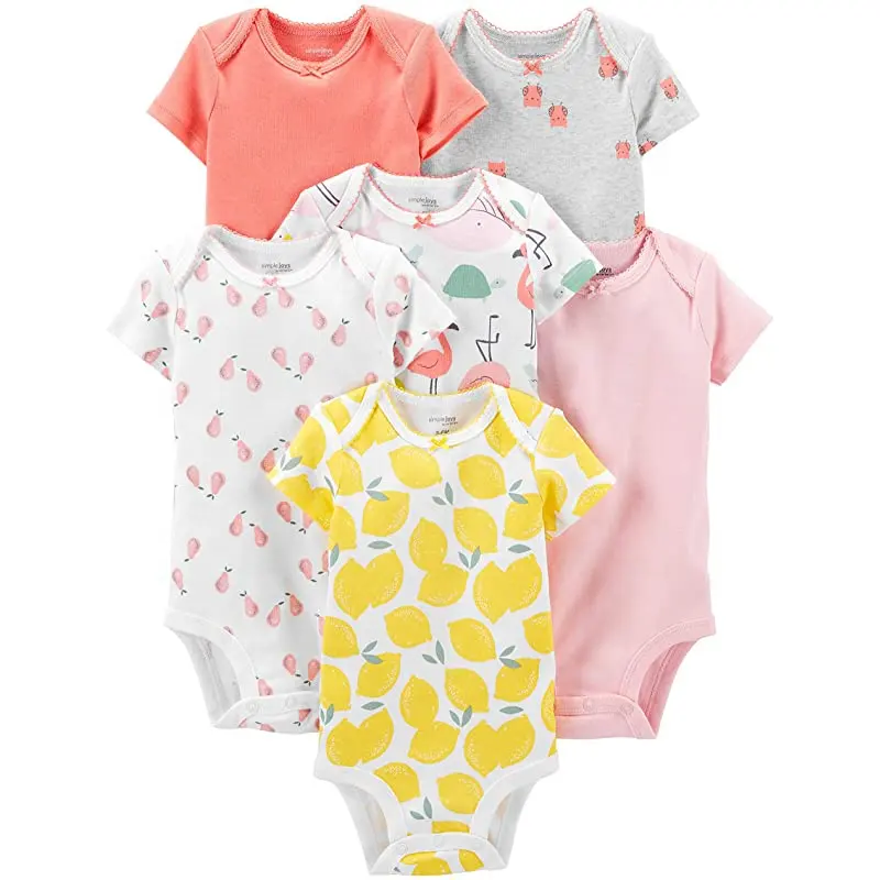 BB Kitty Ropa De Bebe De Algodon tute per neonato Set di vestiti pagliaccetti per neonati in cotone estivo all'ingrosso con bottone bambino