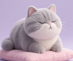 Peluche <span class=keywords><strong>chat</strong></span> réaliste en coton PP, faite à la main, douce et réaliste, jouet en peluche allongé - Product Image 1