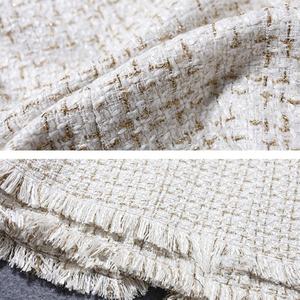 थोक ऊन जैकेट प्लेड ट्वीड खाई ढीला कोट महिलाओं निगल बांधना परिधान परिधान कपड़े - Product Image 2