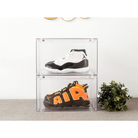 Stockage de boîte à chaussures en acrylique transparent pour hommes en gros | Boîte de présentation transparente empilable pour organisateur de chaussures pour magasin de placard