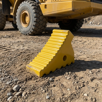 Cale de roue en caoutchouc antidérapante pour camion benne, chargeuse, bulldozer, chantier de construction, équipement de sécurité pour le stationnement et blocage de véhicule
