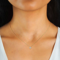 Collier en argent sterling S925 pour femme, pendentif trèfle à quatre feuilles en moissanite S925, design de niche de luxe léger