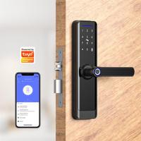 Cerradura Digital Inteligente con Huella Dactilar y Wi-Fi Tuya para Puertas de Acero/Madera/Aluminio, Capacidad para 120 Huellas Dactilares