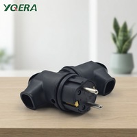 Prise étanche en caoutchouc R015-BS, prise industrielle extérieure, noire, 250V 16A