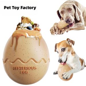नई प्रवृत्ति पर्यावरण के अनुकूल टीआरपी डायनासोर अंडे का आकार कुत्ते चव खिलौना दांत साफ करने वाली धीमी गति फीडर - Product Image 3