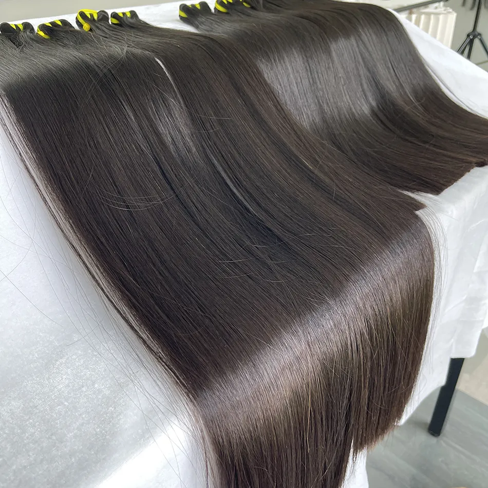 Wholesale Double Drawn Virgin Hair Vendor 10A 12A Cuticle Aligned Raw Vietnamese Hair Weave Bone Straight Raw Human Hair Bundles