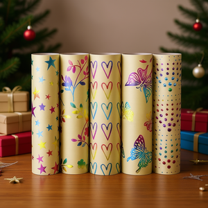 Papel de Regalo Arcoíris 1.5mx70cm VPE 25, Papel para Envolver Regalos Navideños con Patrones Coloridos - Product Image 3