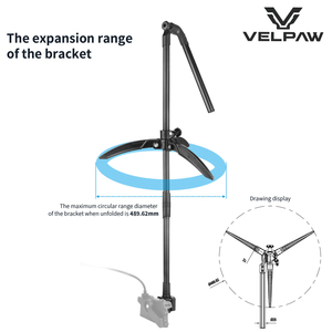 Support de sondeur réglable Velpaw pour la pêche sur glace, compatible avec Garmin LiveScope Panoptix, support de sondeur en aluminium - Product Image 2
