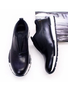 Novedad Zapatos Casuales para Hombre de Piel de Vaca de Primera Capa Diseño sin Cordones Cómodos Tenis Transpirables Hechos a Mano Suela Antideslizante Deportivos - Product Image 5
