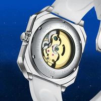 2024 nouveau BINBOND H1133 Tourbillon montre mécanique hommes automatique bracelet en acier squelette hommes montres Relogio Masculi cadran carré