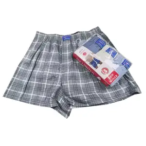 Top sale men cotton flat angle plus size four corner male underwear household pajama pants sleepwear loose cotton short pants