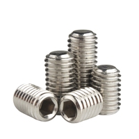 Vis de réglage à six pans creux en acier inoxydable DIN 913 de haute qualité 304 vis sans tête à pointe plate M2 à M16 vis d'arrêt sans tête