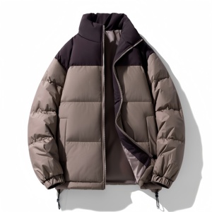 Chaqueta de Plumón para Hombre de Invierno con Revestimiento Grueso, Cuello Alto, Logotipo Frontal, Moderna, Resistente al Viento, Impermeable, Personalizable - Product Image 5