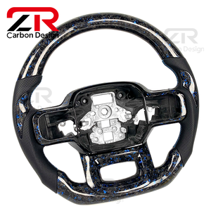 Accessoires intérieurs de voiture personnalisés en fibre de carbone forgée et cuir véritable pour volant de <span class=keywords><strong>Ford</strong></span> <span class=keywords><strong>Raptor</strong></span> <span class=keywords><strong>F</strong></span>-150 F150 XLT F250 2024 - Product Image 3