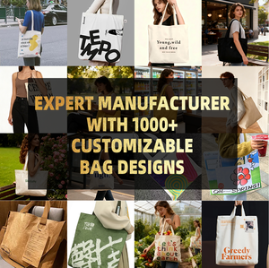 Zippered Canvas Tote <strong>Bag</strong> with Custom Logo Black &amp; White Letters for Men/Women All Seasons Shopping &amp; Daily Use - Product Image 5