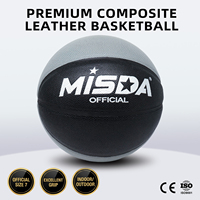 Ballons de basketball personnalisés multicolores en cuir avec sérigraphie, tailles 7 et 5, vente en gros directe usine