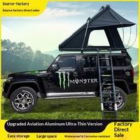 Tente de toit en alliage d'aluminium double couche, ouverture rapide, design pyramidal triangulaire, installation rapide quatre saisons pour SUV tout-terrain