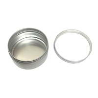 Boîte en aluminium recyclable de 250 ml, ronde, argentée, au design épuré, pour cire capillaire, maquillage, personnalisable, idéale pour le rangement de cadeaux