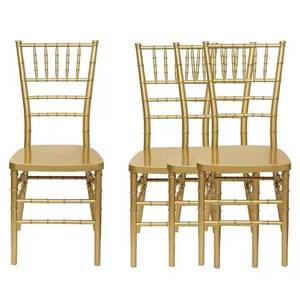 Wholesale Rental Used Wedding Party Plastic Resin Gold Chavari Hotel Banquet <b>Dining</b> <b>Chairs</b> - Product Image 2