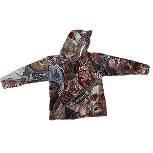 Manufacturer Hoodie Pullover Woven Tapestry Baha Hoodie Tapestry Sweater Kanye West